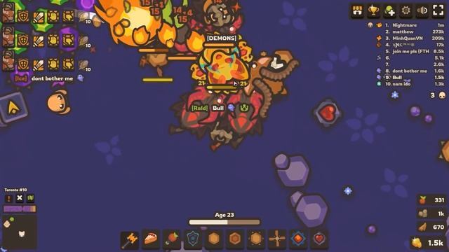 Taming.io Triple Bull Raid Base *NEW Redbull Skin* смотреть онлайн