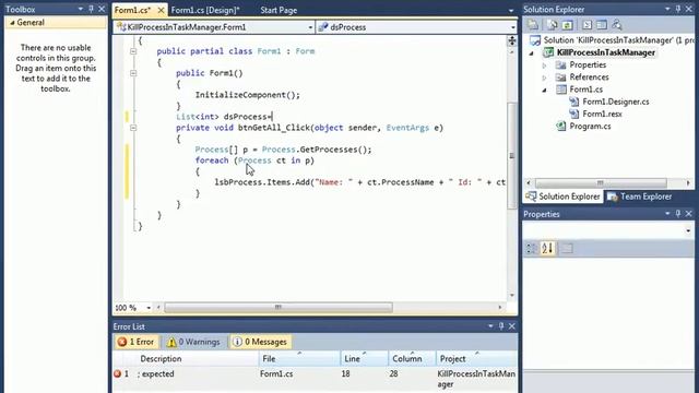 C# - Kill process in Task Manager смотреть онлайн