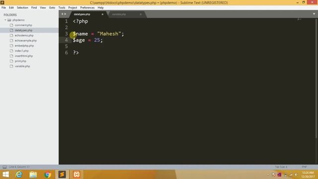 8. Datatypes in PHP in telugu | PHP tutorials for beginners смотреть онлайн