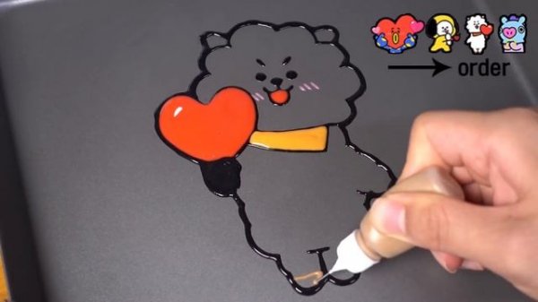 BT21(BTS Character) Pancake Art - Tata, Chimmy, RJ, Mang