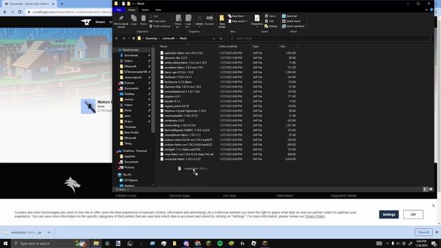 Motion Blur for Minecraft 1.19-1.19.3 | Fabric Mod