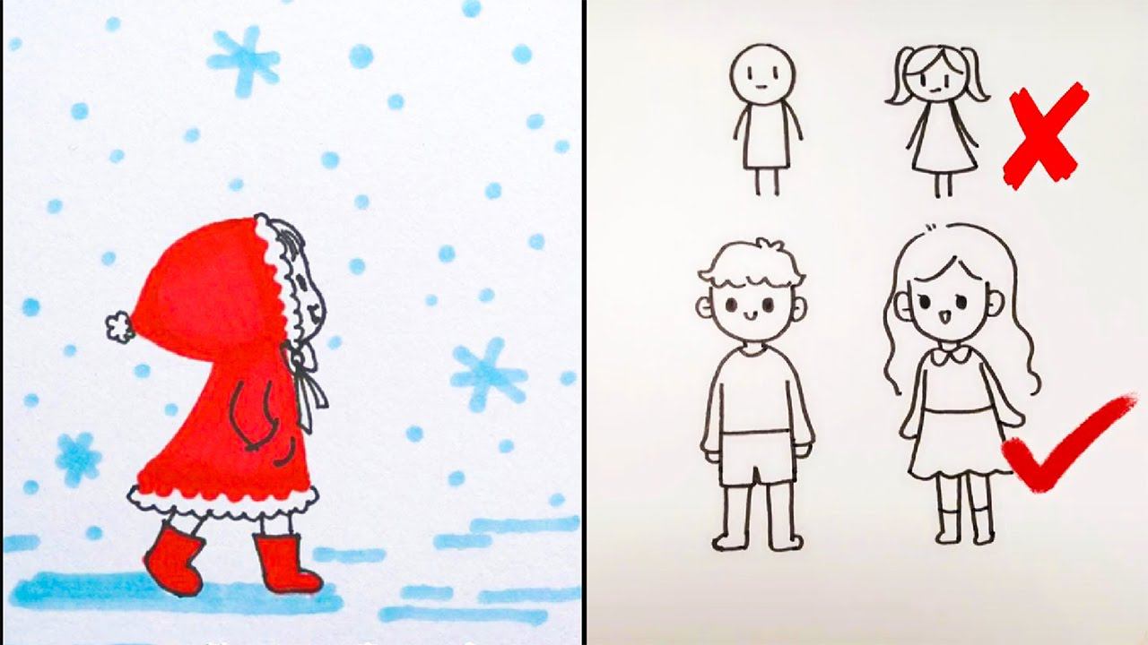 Легкие приемы рисования, которые Вы не сможете пропустить. Простые идеи для рисования смотреть онлайн