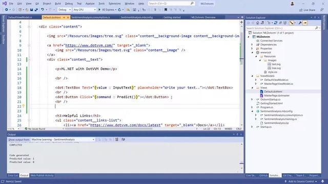 Web applications and machine learning models with ML.NET смотреть онлайн