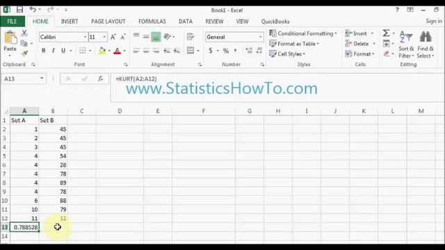 How to find Kurtosis Excel 2013 смотреть онлайн
