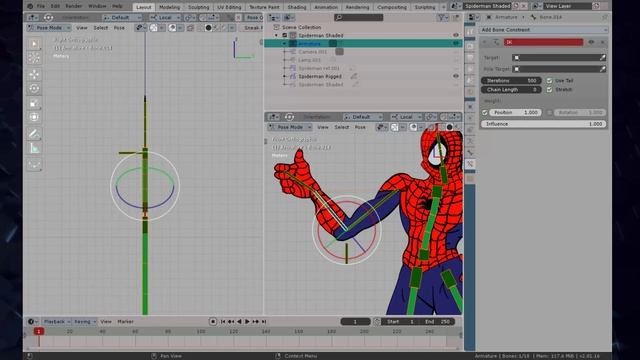 Blender 2.8 - Rigging Spiderman in Grease Pencil (Complete step by step) смотреть онлайн