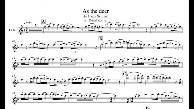As the deer - FLUTE SHEET MUSIC смотреть онлайн