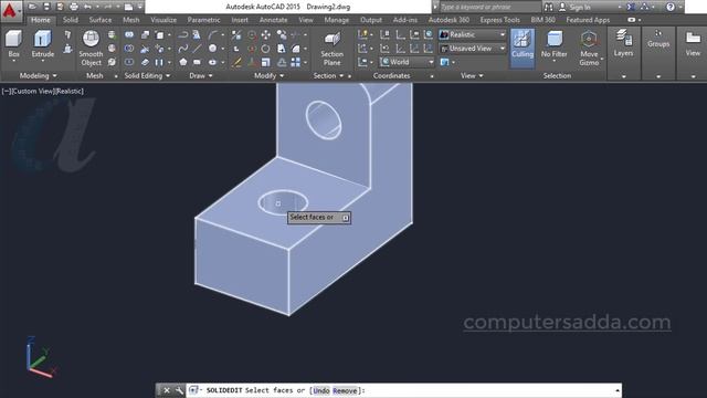 AutoCAD 3D Telugu Tutorials || #11 || Solid Editing || Copy, Move & Delete Faces || смотреть онлайн