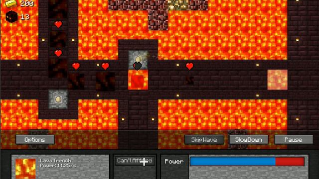 ПОЛ ЭТО ЛАВА в игре Minecraft Tower Defense 2 - Предпоследний уровень смотреть онлайн