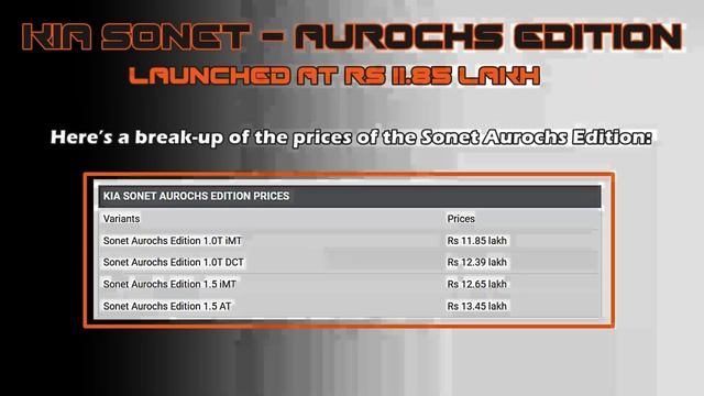 Kia Sonet - Aurochs Edition ? Launched at Rs. 11.85 Lakh ? смотреть онлайн