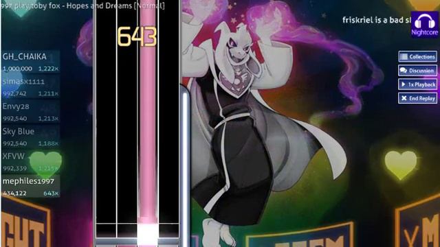 osu mania! -Undertale Hopes and Dreams [Normal+Nightcore] смотреть онлайн