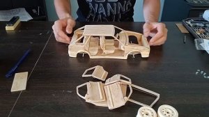 Как сделать модель 14. ВАЗ 2114 из дерева. Как сделать модель машины.