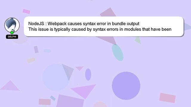 NodeJS : Webpack causes syntax error in bundle output смотреть онлайн