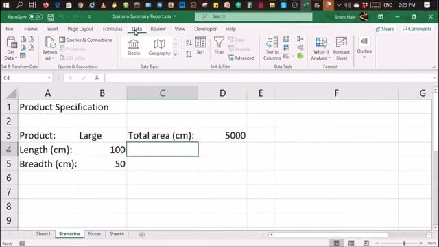 Scenario Summary Report (MS Excel Spreadsheet) смотреть онлайн