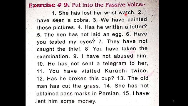 Active Passive Voice Present Perfect Tense смотреть онлайн
