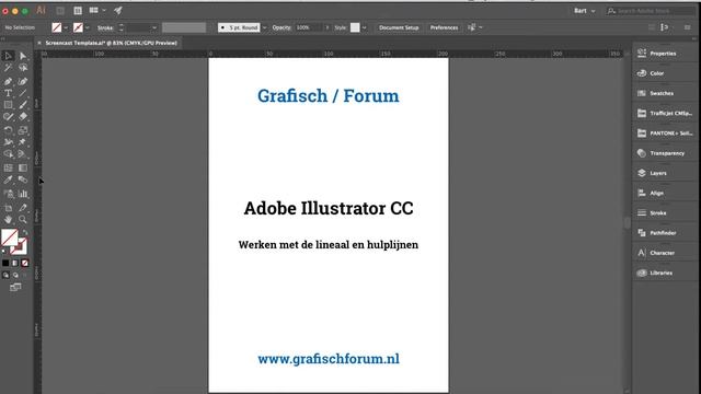 Grafisch / Forum - Adobe Illustrator CC - Werken met de lineaal en hulplijnen смотреть онлайн
