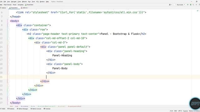 How to Create Panel Using ( Flask & Bootstrap ) ? | Tamil смотреть онлайн