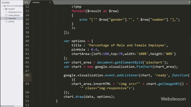 Export Google Chart to PDF using PHP with DomPDF смотреть онлайн