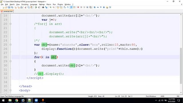 Objects, Functions in Objects and typeof Operator in Javascript смотреть онлайн