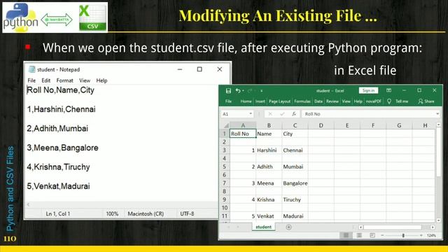 XII CS CH-13 Python and CSV files (write operations Part-2) смотреть онлайн