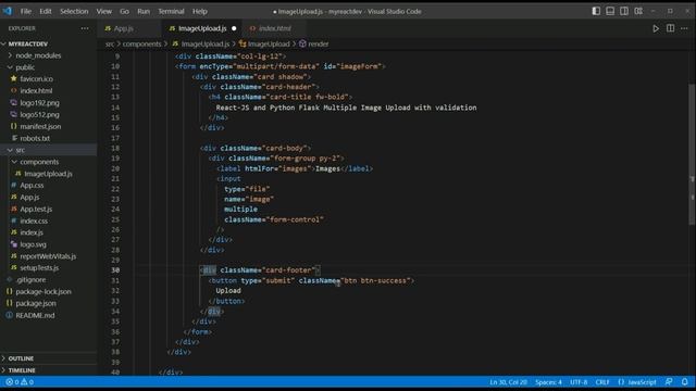 React-JS and Python Flask Multiple Image Upload with validation смотреть онлайн