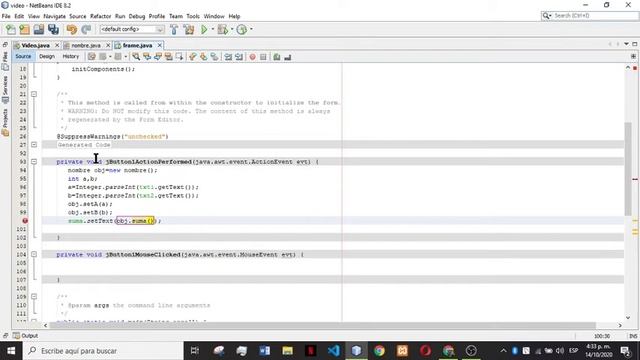 suma, multiplicación y división en jframe. java NetBeans. смотреть онлайн