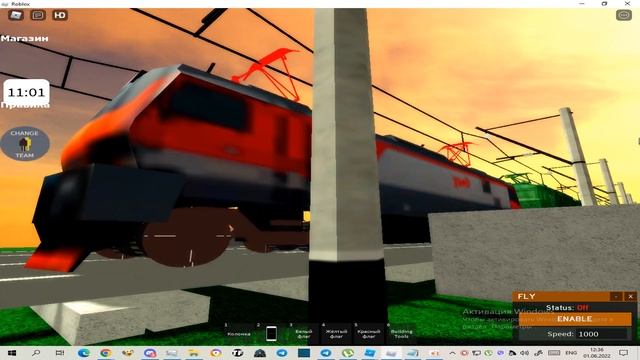 Roblox Russian Railway Line: Электровоз ВЛ80С буксирует двухэтажный пассажирский поезд под ЭП20 смотреть онлайн