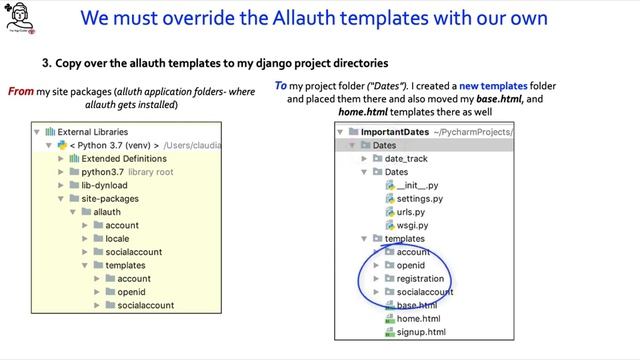 5-Overriding Allauth Templates in Django смотреть онлайн