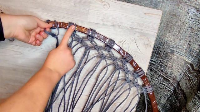 Подвесное кресло своими руками. Как сплести сиденье для качелей макраме. Мастер-класс. Часть 2