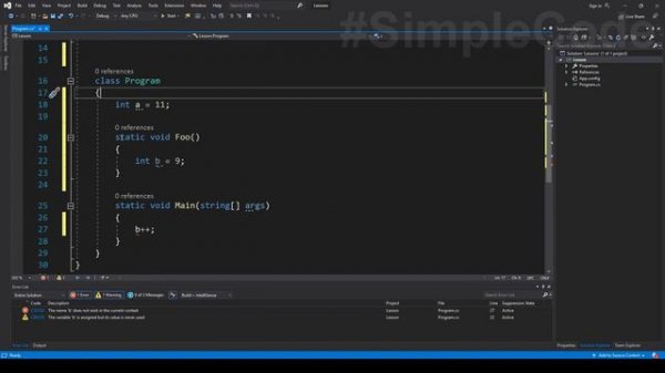 №50. C#. Область видимости