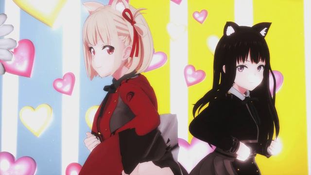 [MMD LycorisRecoil/4K] ~ (GigaReol×EVO+) ~《[A]ddiction》~  錦木 千束Nishikigi Chisato,井ノ上 たきなTakina Inou