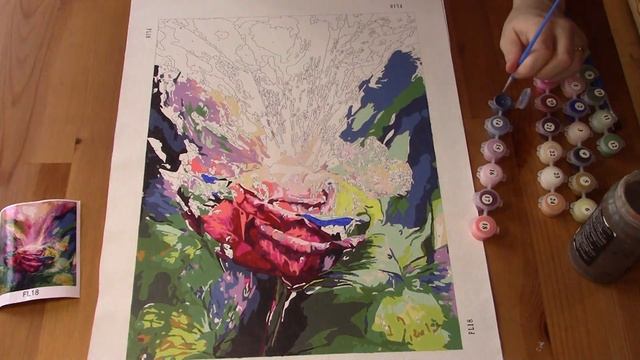 Paint By Numbers - Rose Magic -  Time Lapse