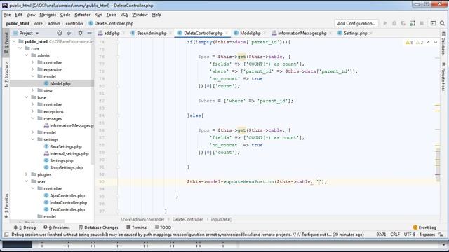 Интернет магазин с нуля на php Выпуск №89 Контроллер удаления данных в административной панели ч.1 смотреть онлайн