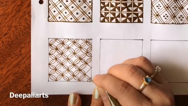 Tutorial-15, filler elements for intricate mehndi design | Learn Grid/Netting Patterns | смотреть онлайн