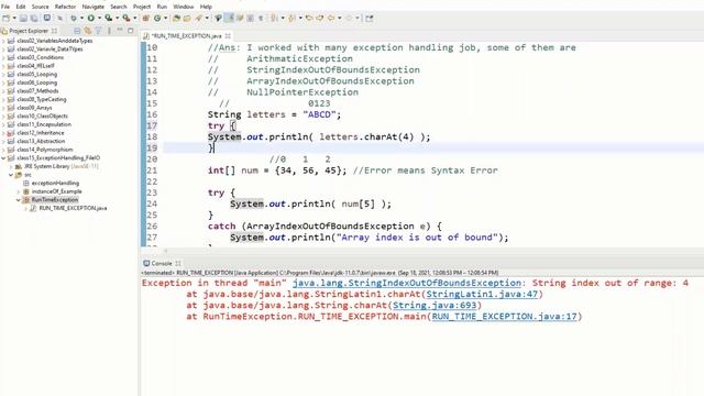 Class 15 Part 2 of 3 Exception Handling смотреть онлайн