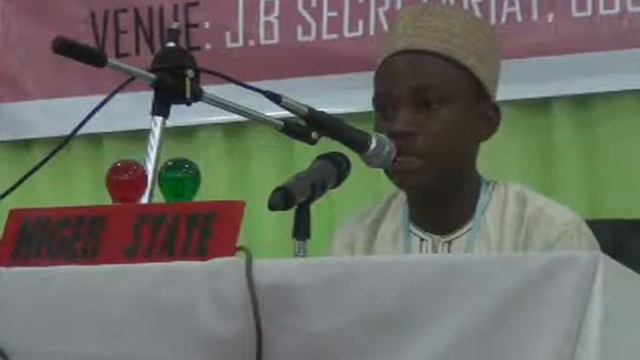 2013 Nigerian Qur'an Competition: Abubakar Aliyu A. | Niger State  40 Hizb. Male Participant
