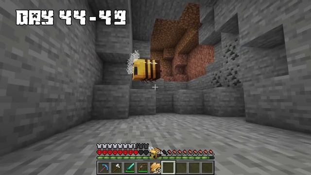 I Survived 100 DAYS as a BEE in HARDCORE Minecraft! смотреть онлайн