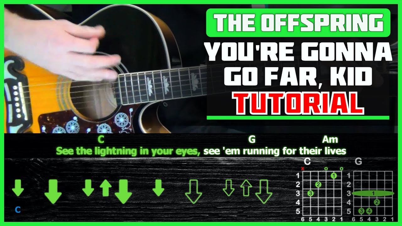 The Offspring - You're Gonna Go Far, Kid (Acoustic) | Guitar tutorial смотреть онлайн