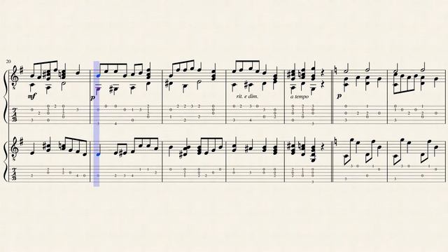 Sleepy Eyes - A. J. Weidt (1866 - 1945) - Duo - Tablature