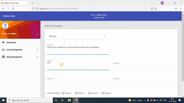 Online Quiz System project in PHP CodeIgniter with MySQL || PHP Project with Source Code смотреть онлайн