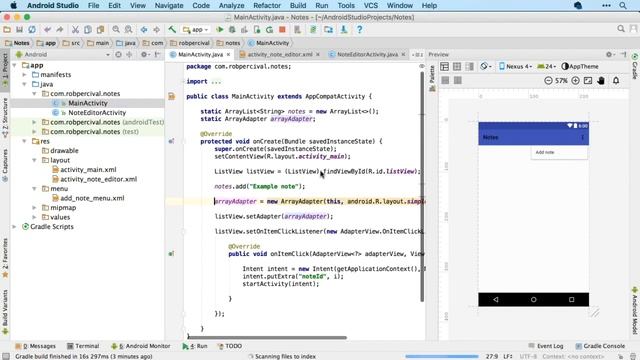 Build a Note App with Android Studio, Java and Permanent Storage смотреть онлайн