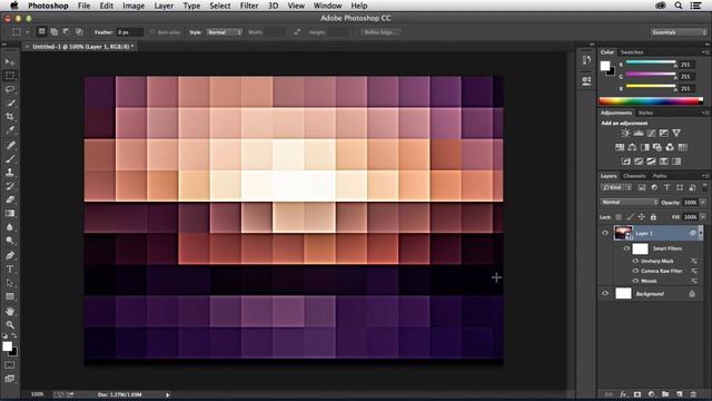 Adobe Photoshop | Pixelated Background Tutorial смотреть онлайн