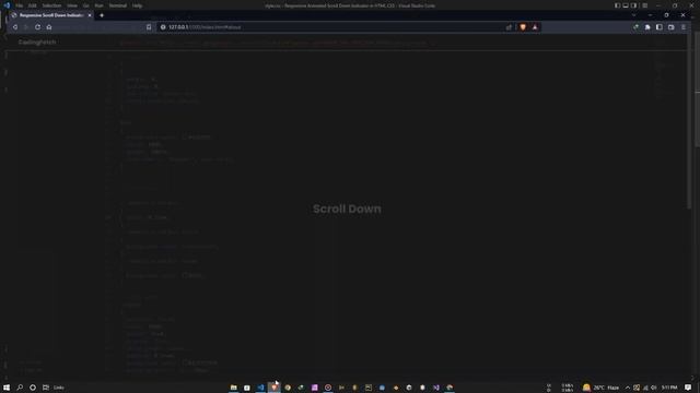 Creating a "Responsive Scroll Down Indicator" -- Using HTML , CSS. смотреть онлайн