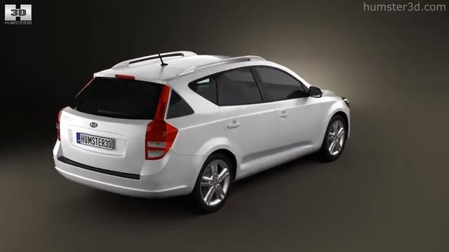 Kia Ceed SW 2011 by 3D model store Humster3D.com смотреть онлайн