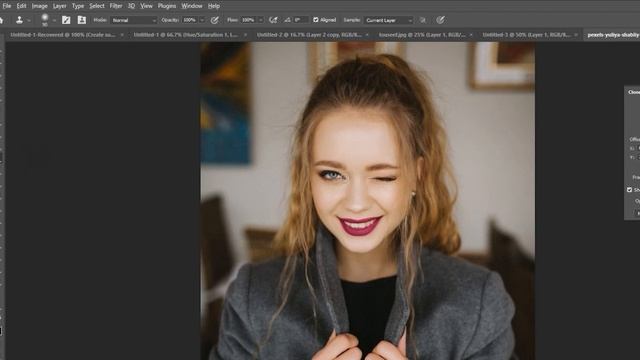 Fix Uneven Eyes in Photoshop Full Tutorial смотреть онлайн