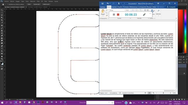 Como crear texto dentro de una forma Photoshop смотреть онлайн