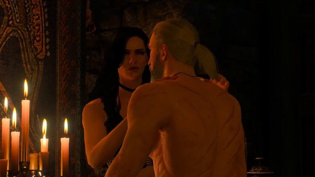Witcher 3: Geralt and Yennefer love scene | Skellige смотреть онлайн