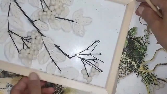 Рябина из солёного теста. Поделка на осеннюю тему. DIY. смотреть онлайн