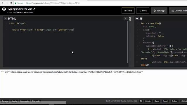 Typing indicator vuejs смотреть онлайн