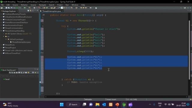 Thread interruption and Interruption handling // Easy Learning Channel смотреть онлайн