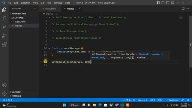 39-dars. Javascript setTimeout() | setInterval() | clear | Alicoder | alicoder.uz | Islom Baxromo смотреть онлайн